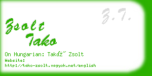 zsolt tako business card